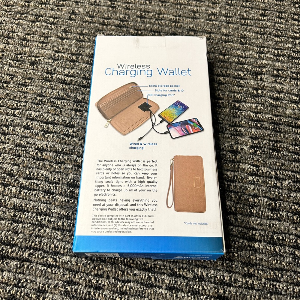 💥Odyssey Tech Wireless Charging Wallet, color: Sand, New in Box - Picture 8 of 9